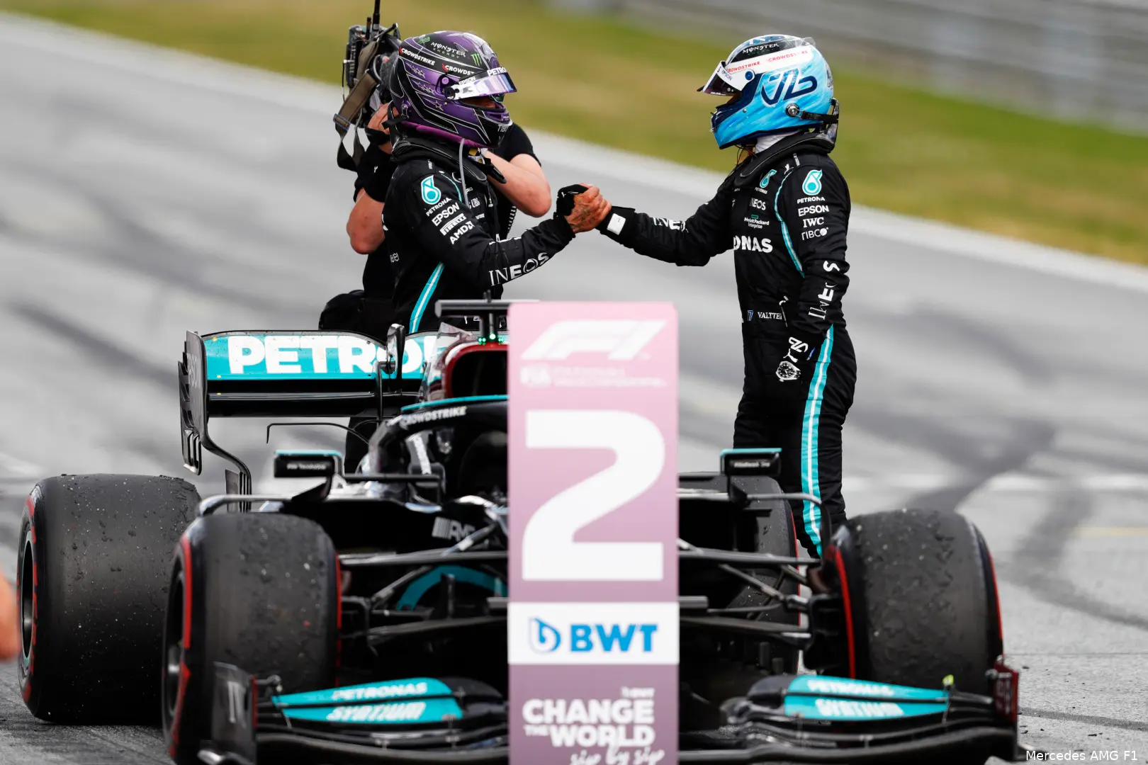 mercedes hamilton bottas p2 tweede stiermarken
