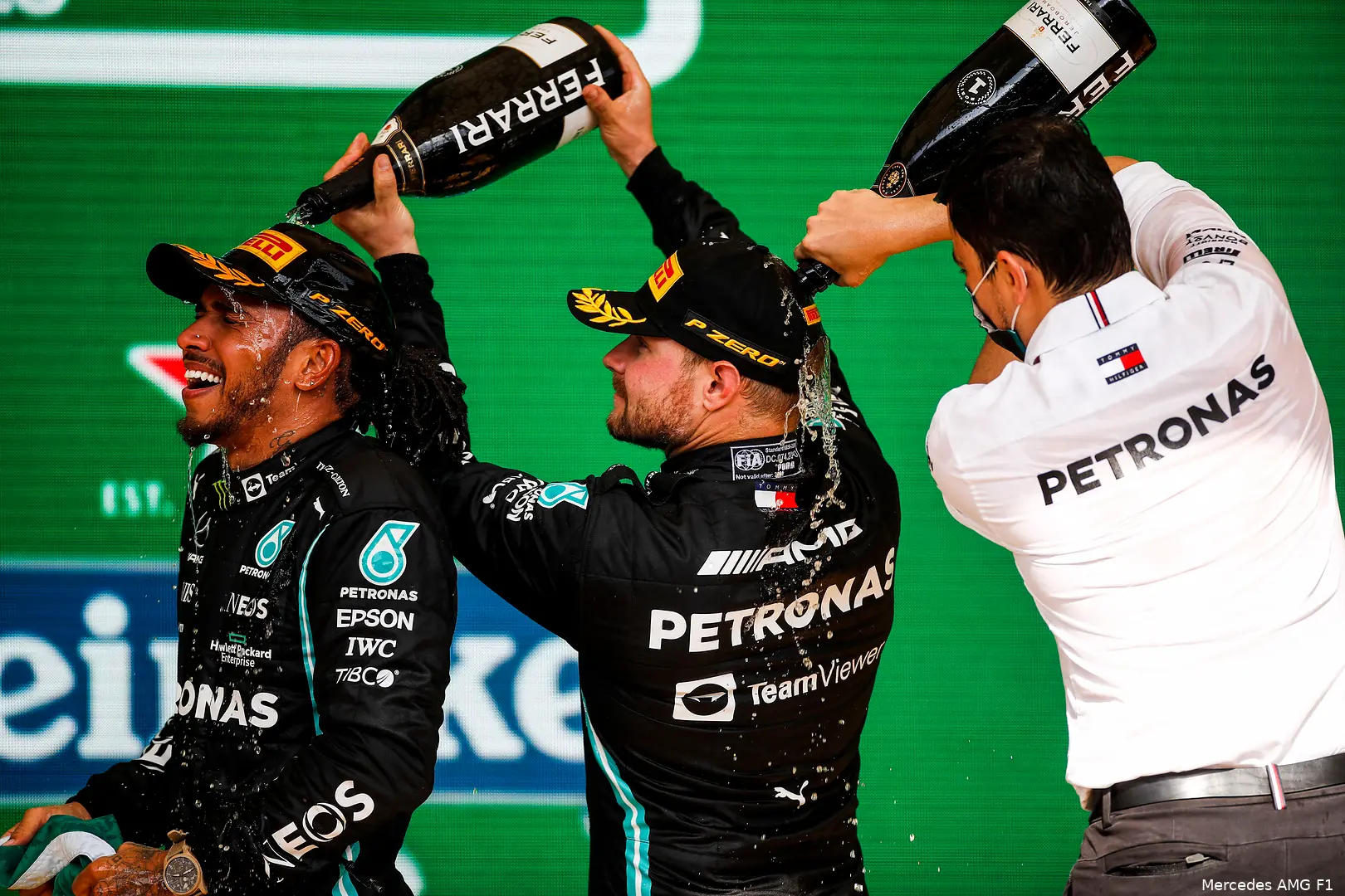 Mercedes Podium Brazilië