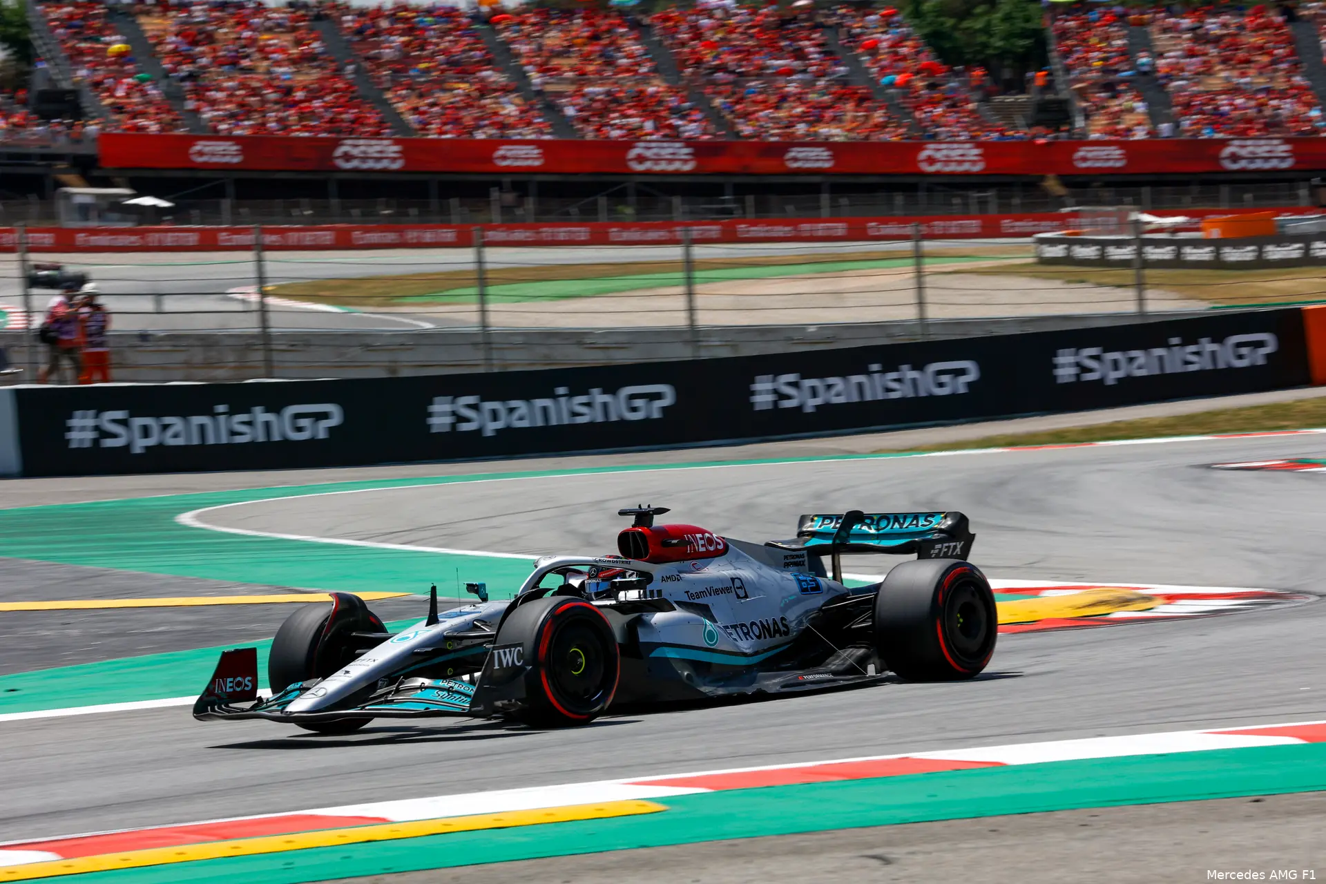 Mercedes Russell kwalificatie Barcelona 2022