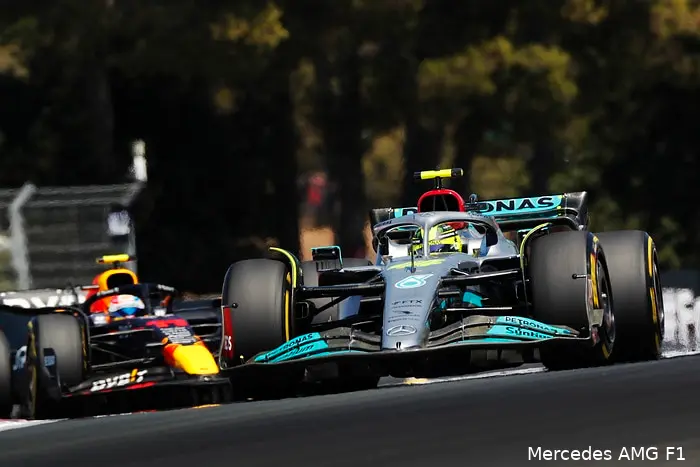 Lewis Hamilton Sergio Pérez W13 Mercedes RB18 Red Bull Racing GP Frankrijk 2022