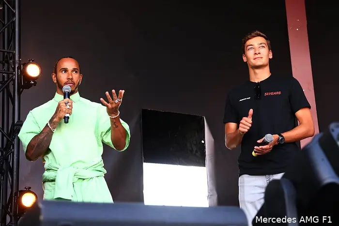 Lewis Hamilton George Russell Mercedes F1 GP België 2022