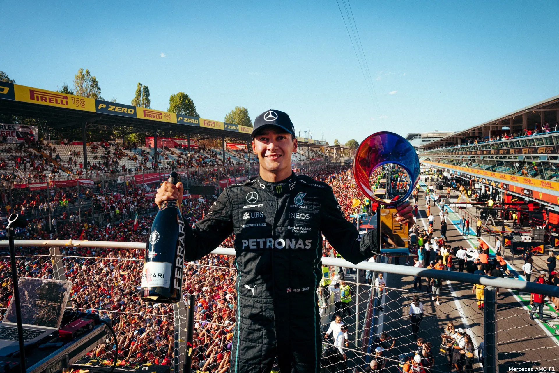 George Russell Mercedes F1 GP Italië 2022