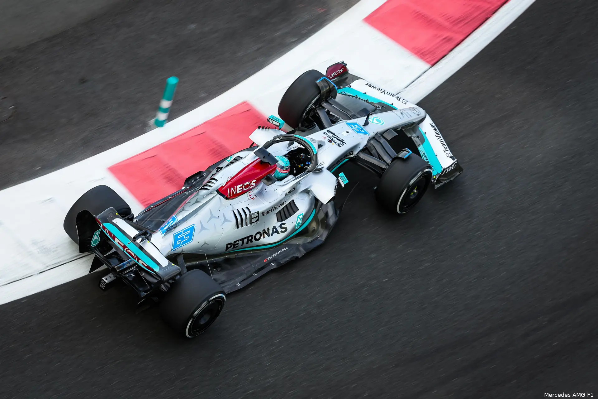 george russell w13 mercedes f1 gp abu dhabi 2022