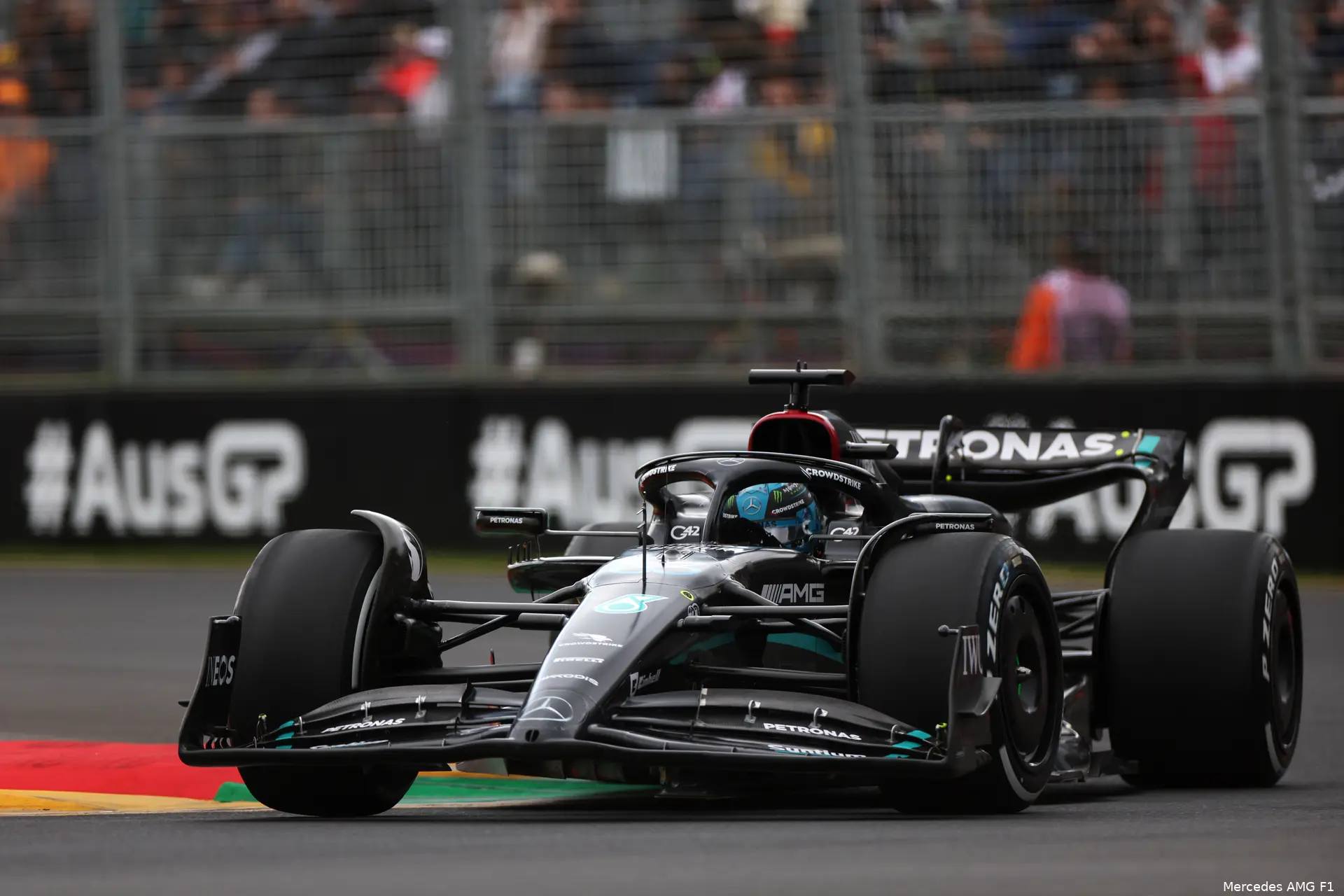 george russell w14 mercedes f1 gp australie 2023