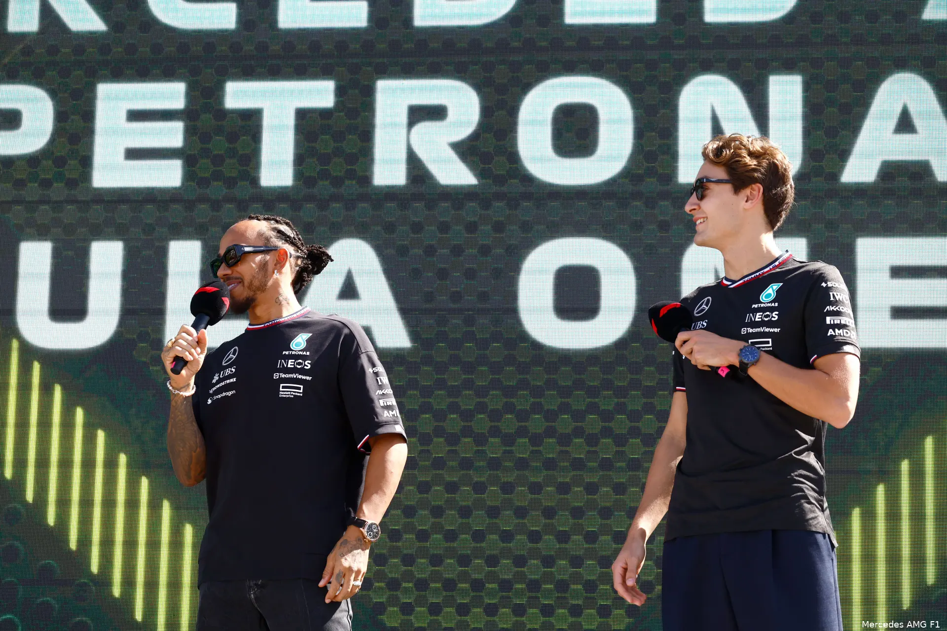 george russell lewis hamilton mercedes saoedi arabie