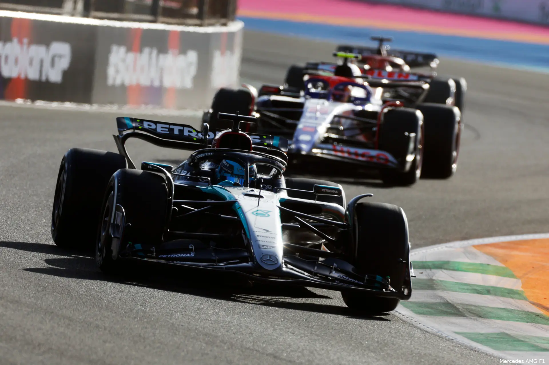 george russell mercedes w15 saoedi arabie haas