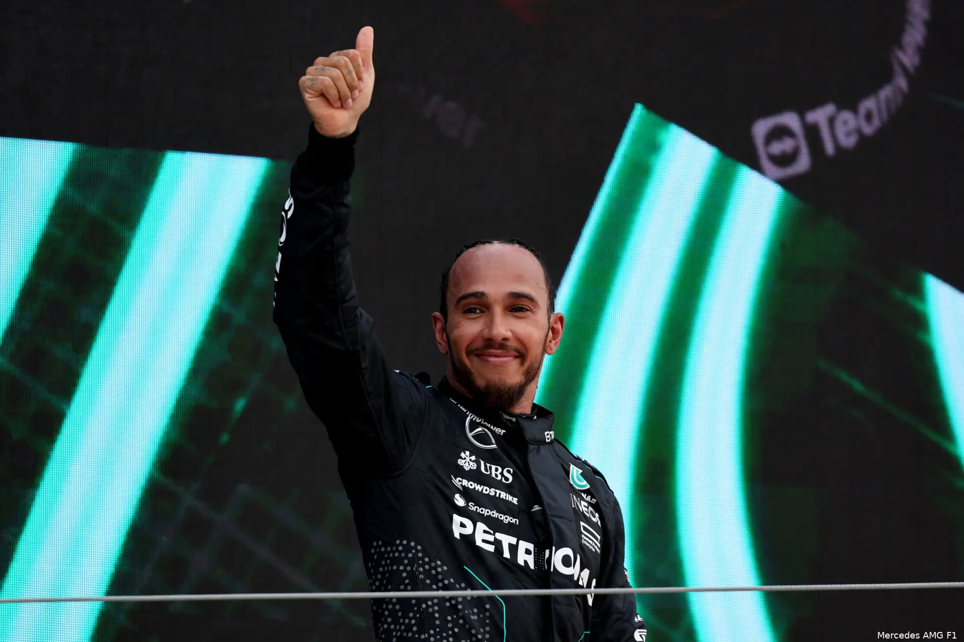 lewis hamilton podium spanje 2024