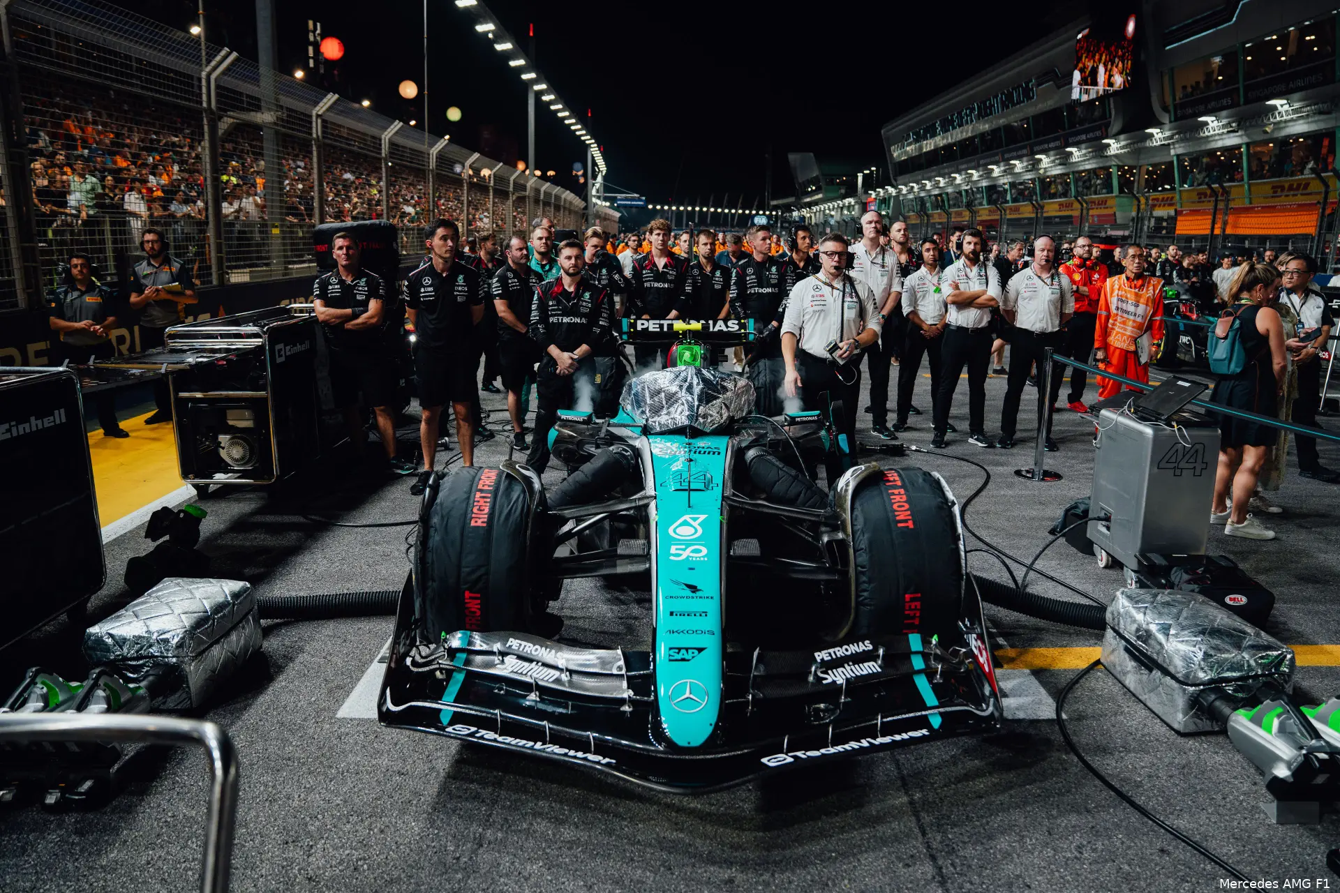 mercedes lewis hamilton singapore gp zondag 2024 2