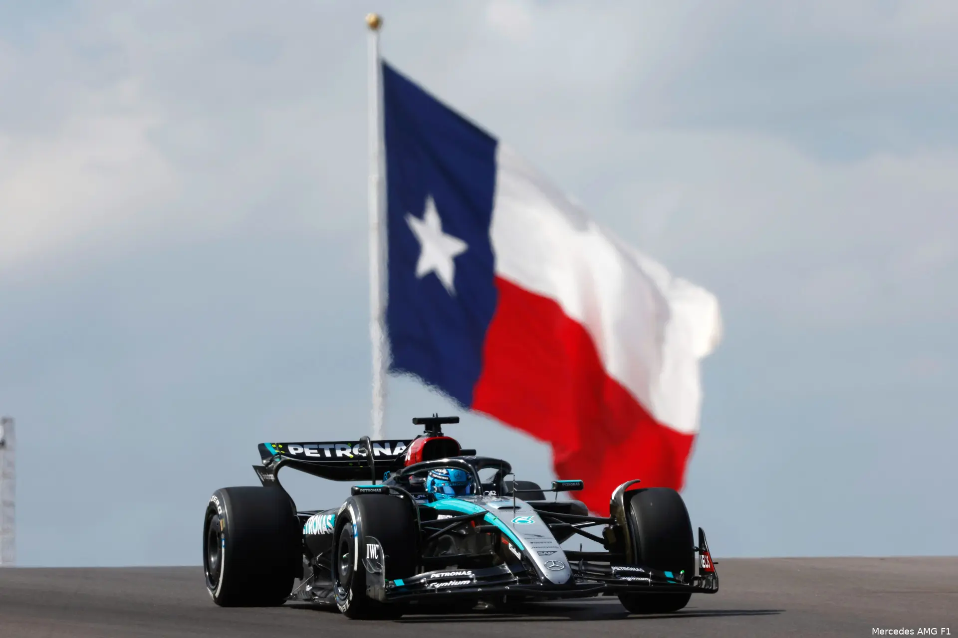george russell cota usa vrijdag mercedes 2024