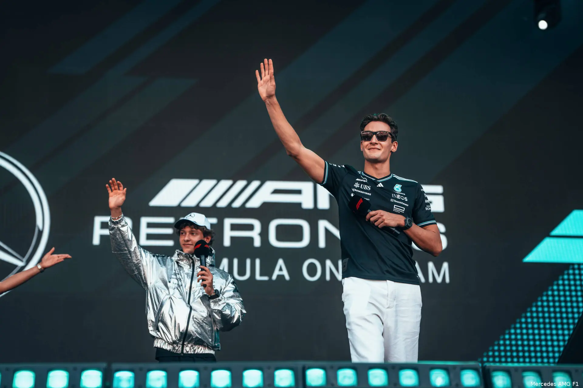 george russell mercedes zaterdag bahrein 2025 kimi antonelli
