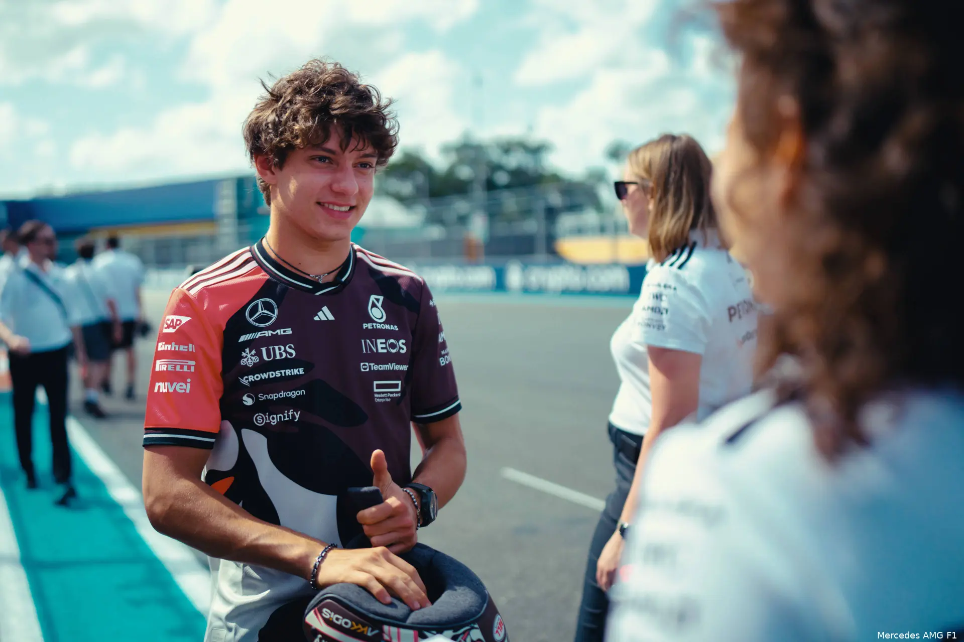 andrea kimi antonelli mercedes 2025 miami donderdag