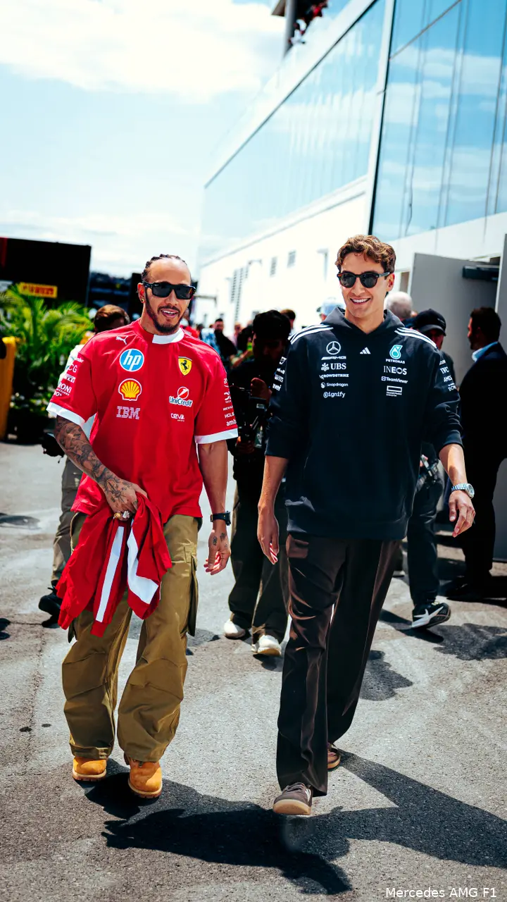 george russell canada mercedes vrijdag 2025 lewis hamilton