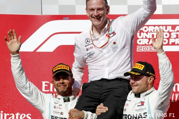 James Allison Mercedes podium