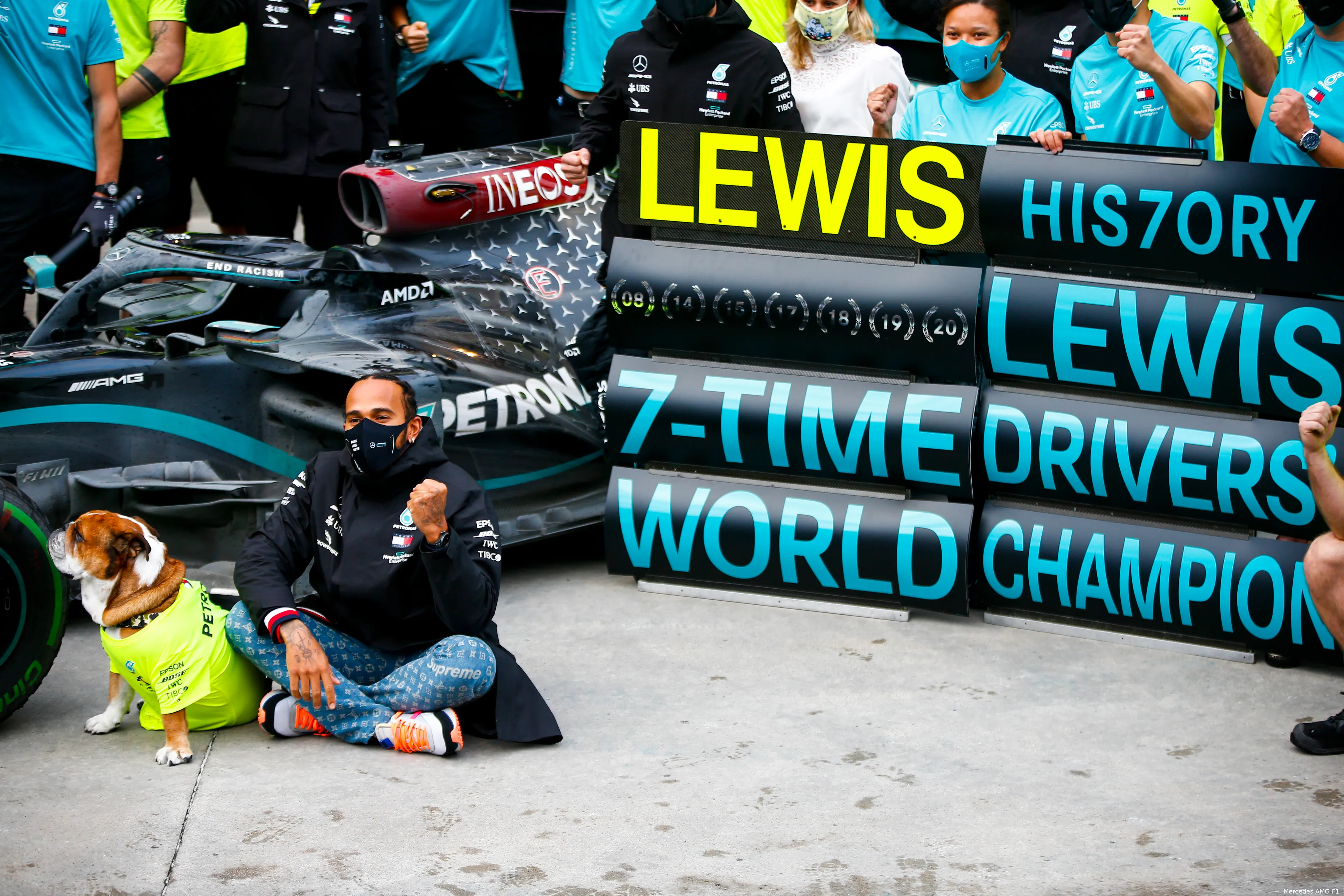 Lewis Hamilton Roscoe Turkije 2020