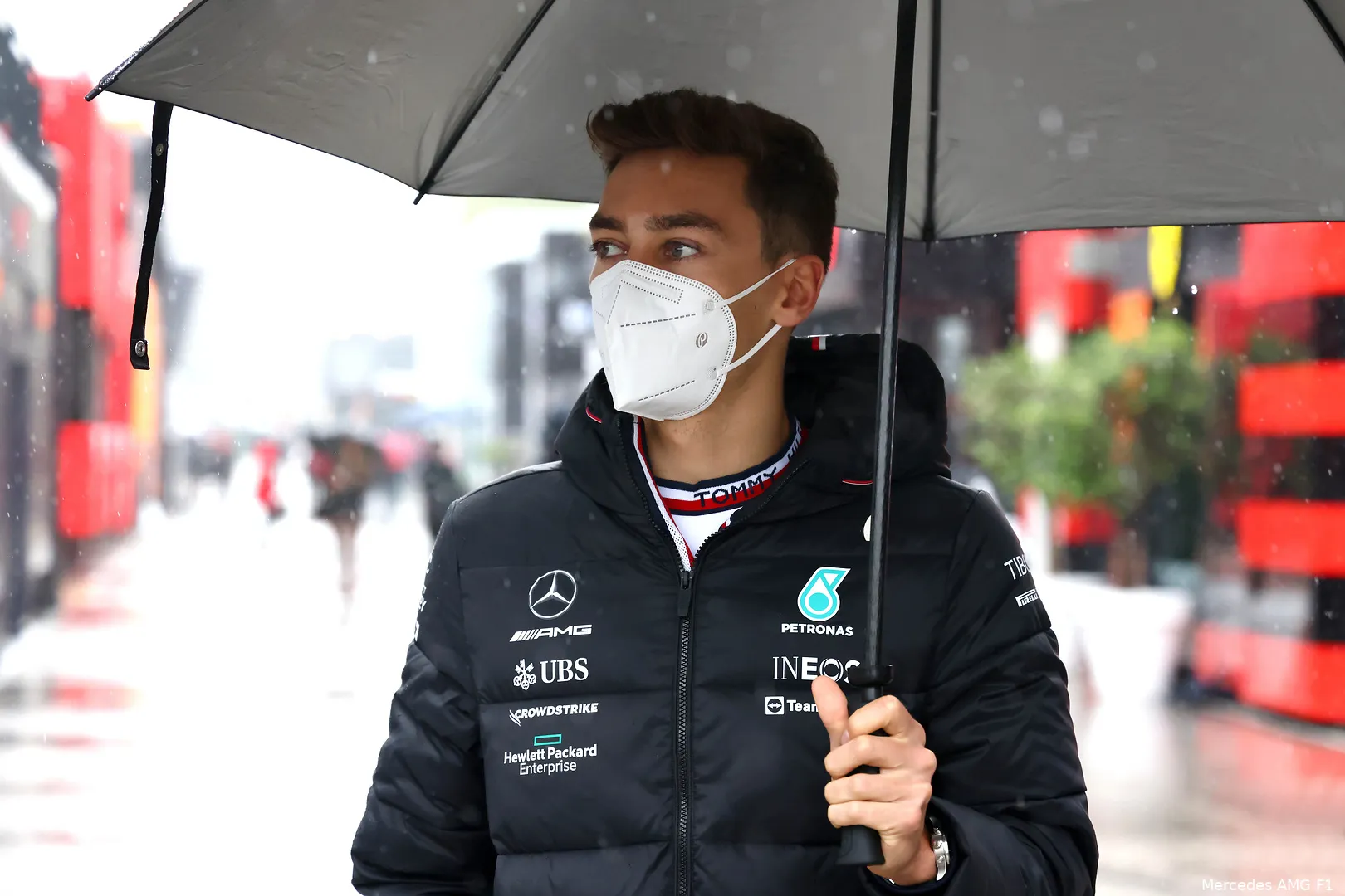 George Russell paraplu