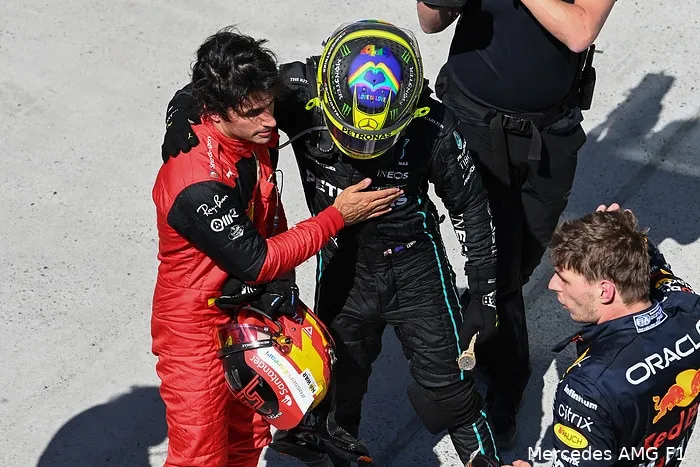 lewis hamilton carlos sainz max verstappen mercedes ferrari red bull racing gp canada 2022 2