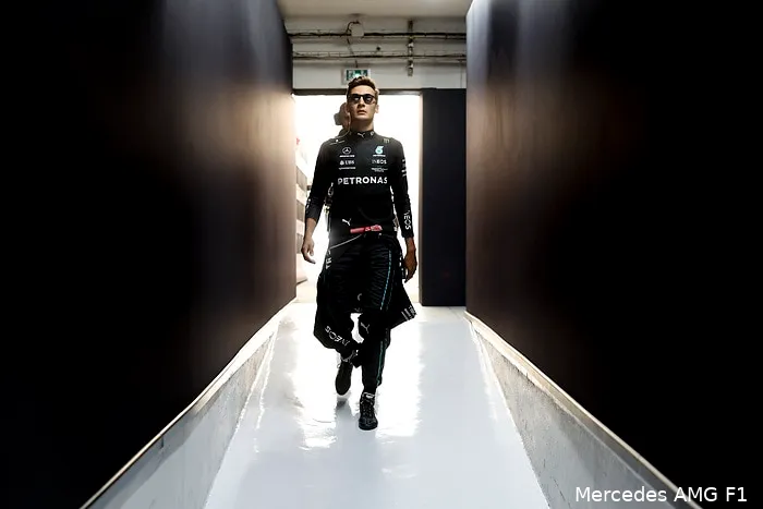 George Russell Mercedes GP Frankrijk 1