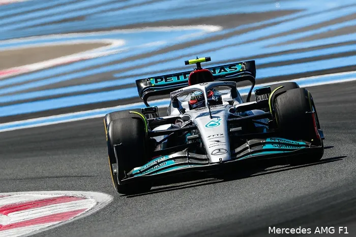 Nyck de Vries W13 Mercedes GP Frankrijk 2022 VT1