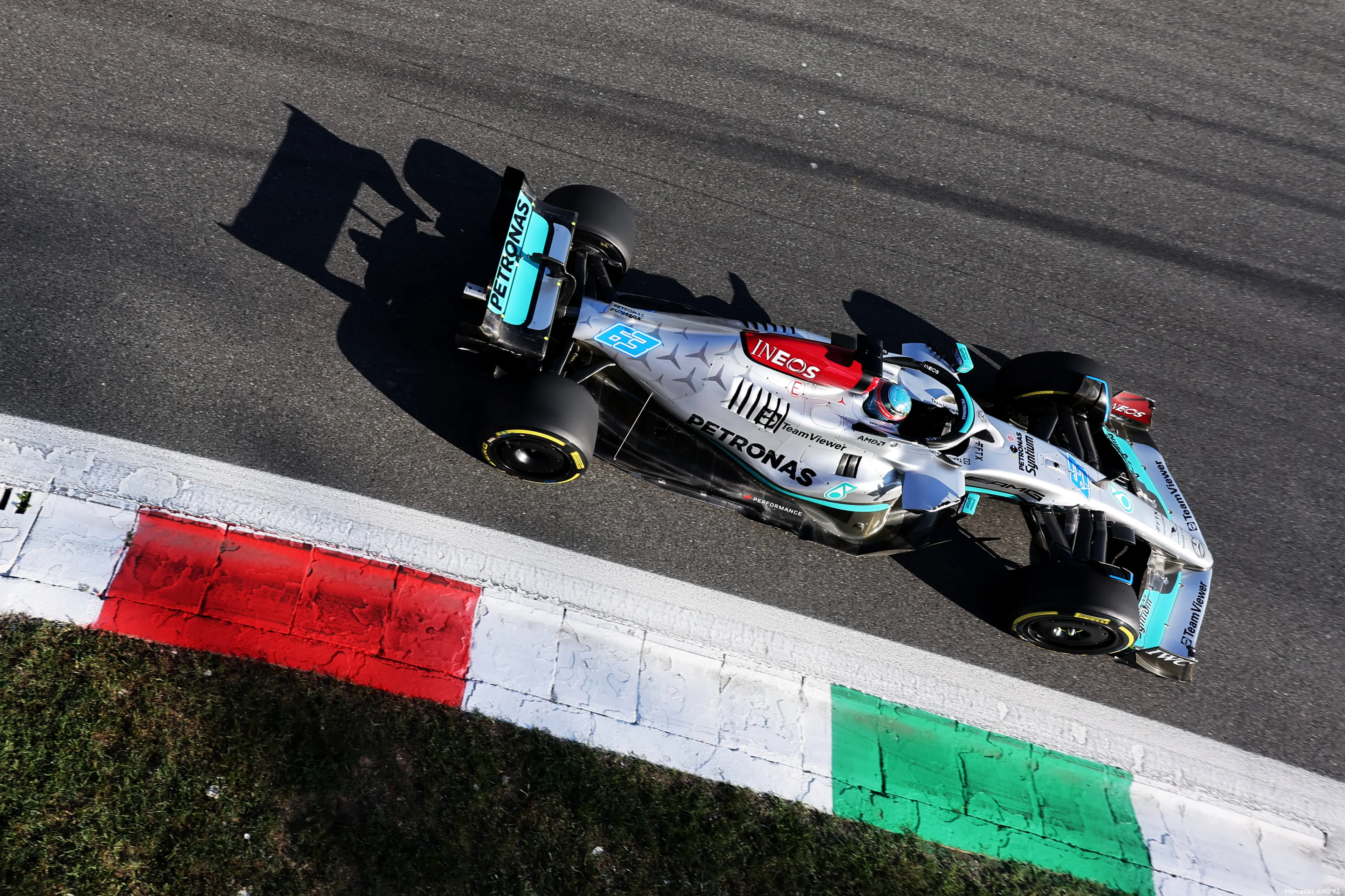 george russell w13 mercedes f1 gp italie 2022