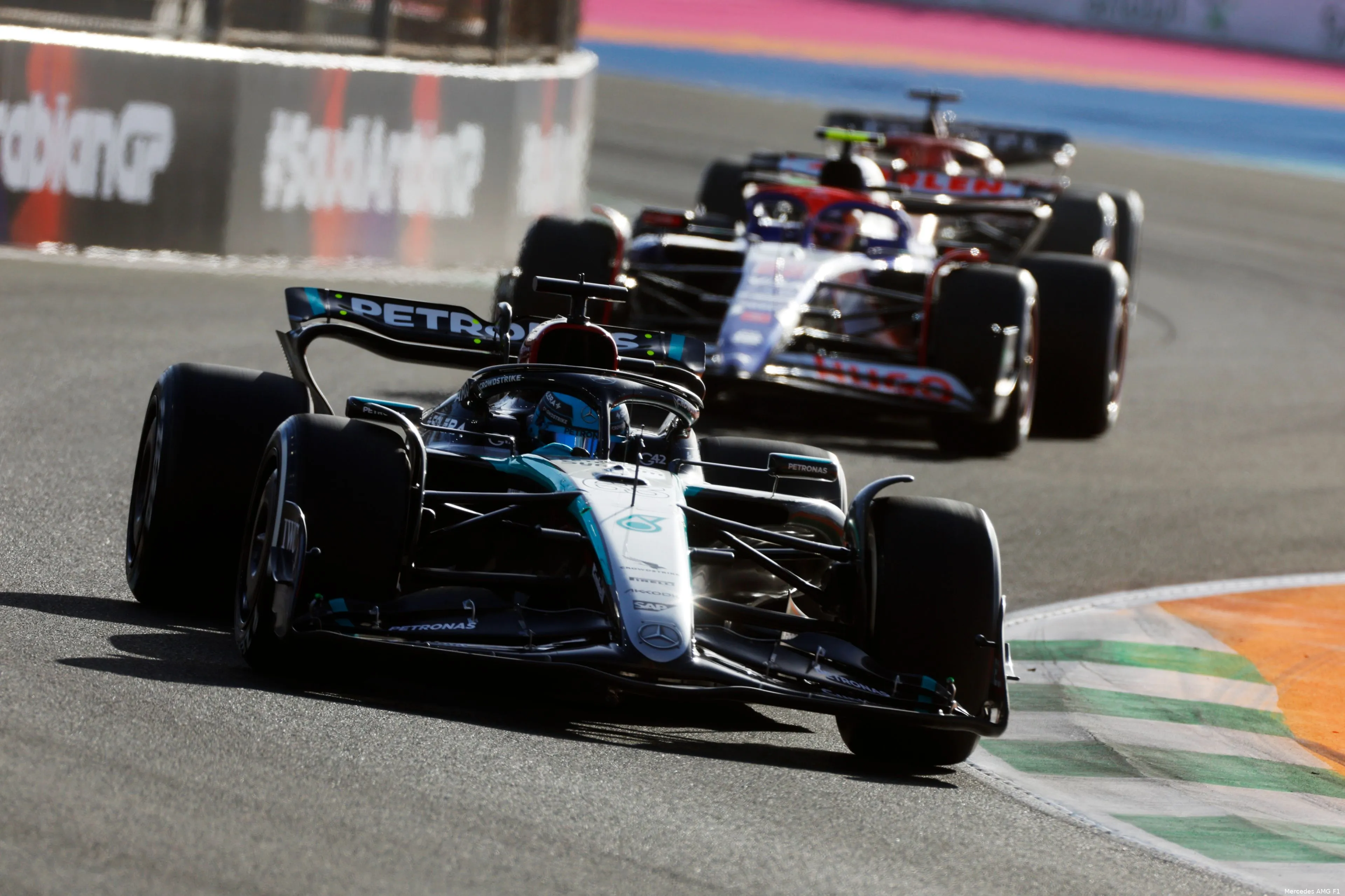 george russell mercedes w15 saoedi arabie haas