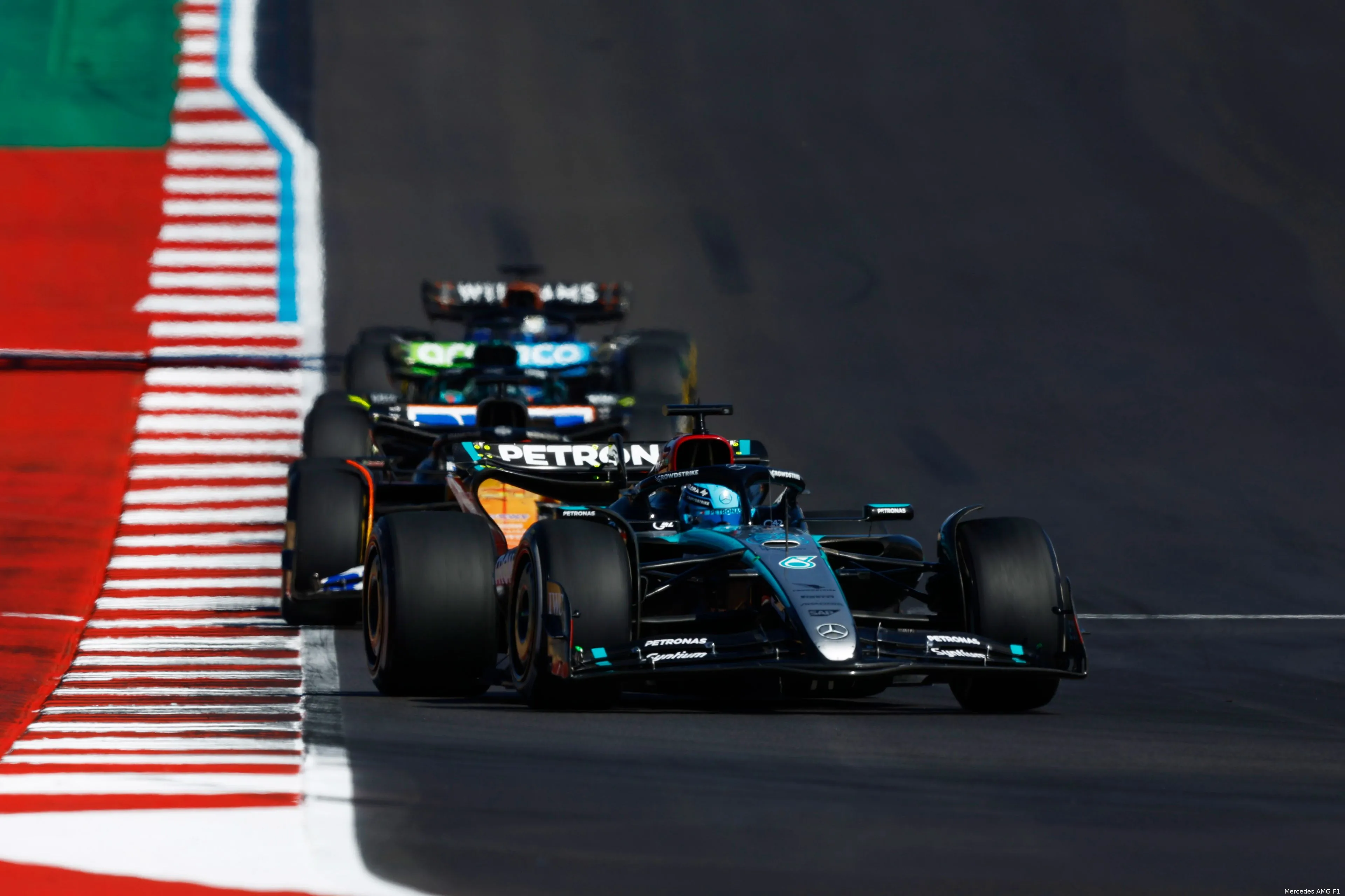 george russell mercedes austin verenigde staten 2024 zondag 1