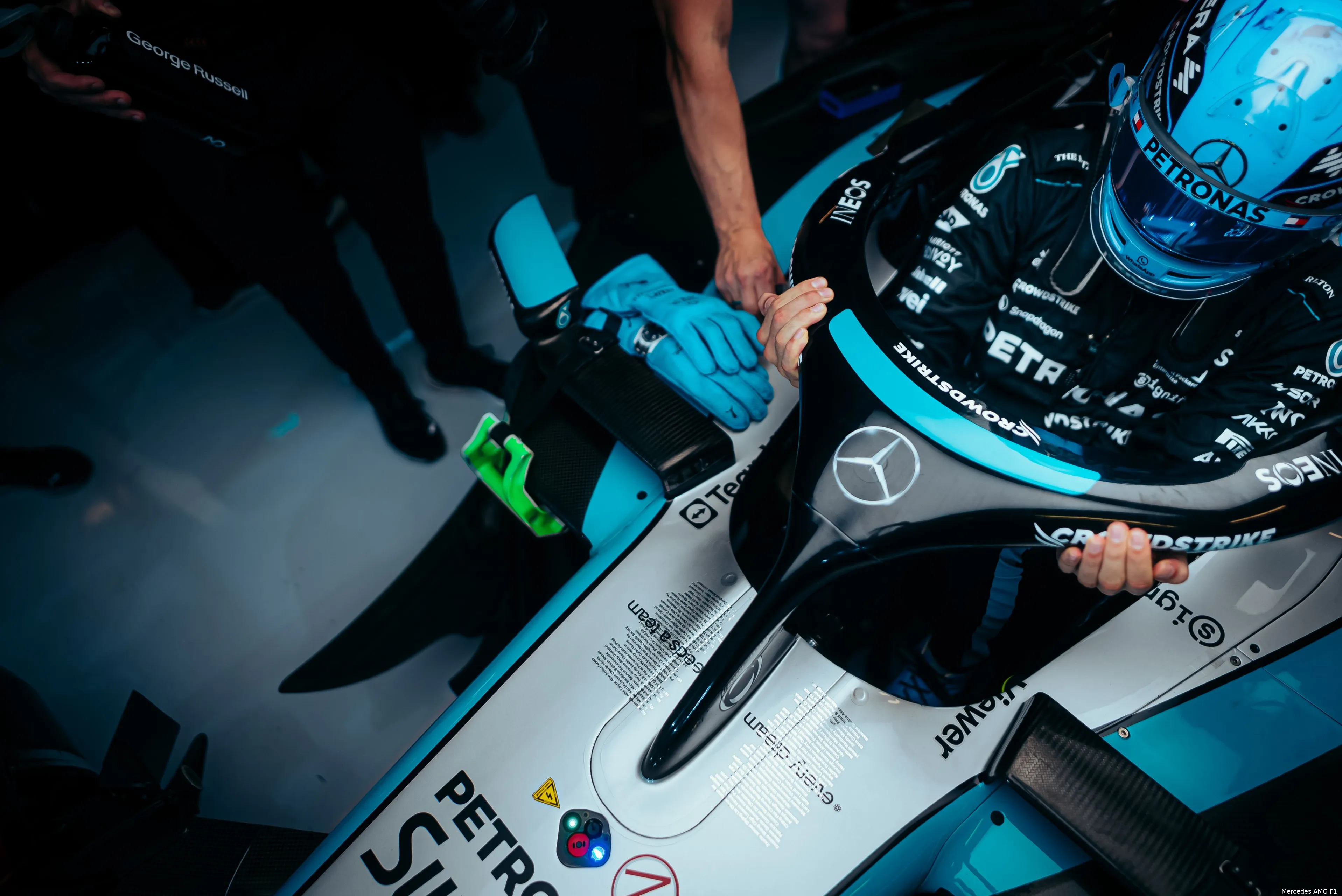 george russell mercedes gp abu dhabi vrijdag 2024 5