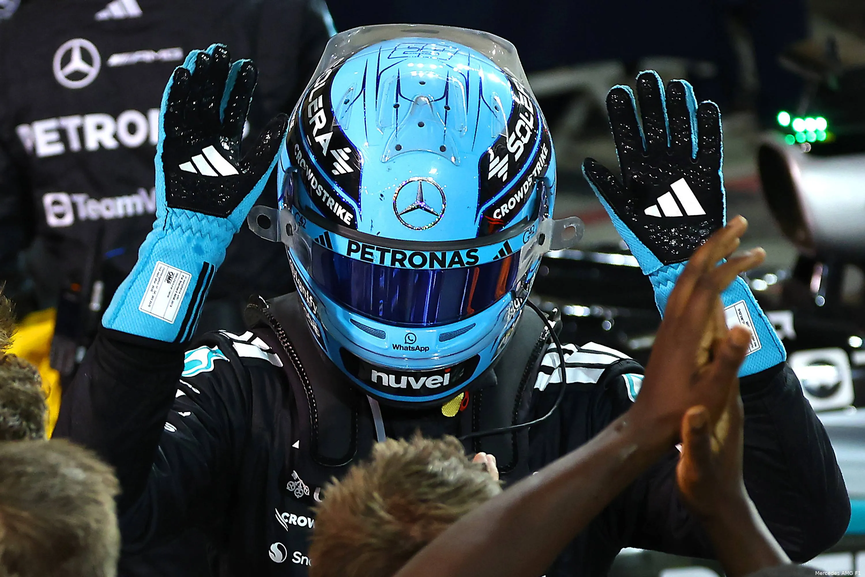 george russell mercedes bahrein 2025 zondag race