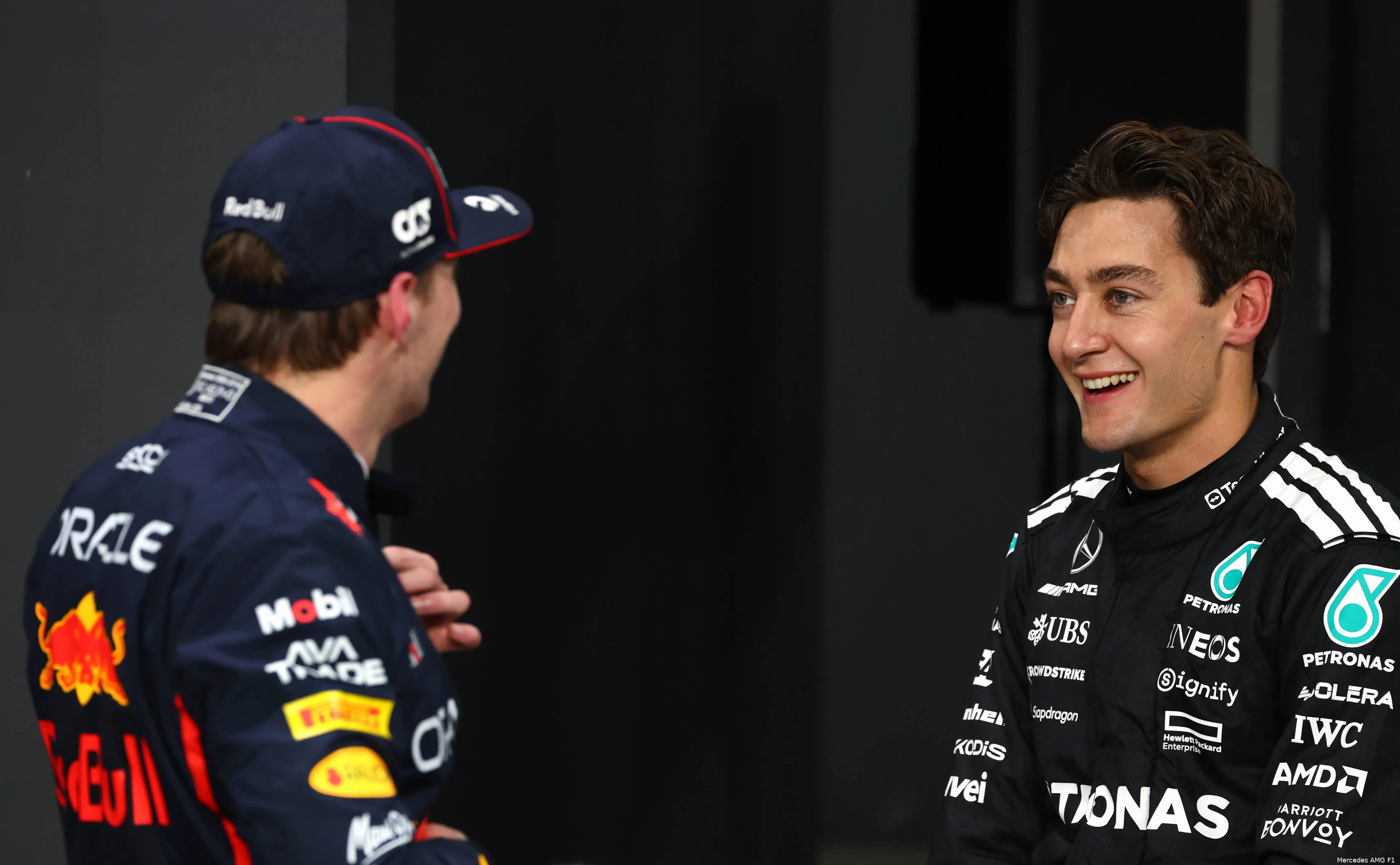 mercedes george russell max verstappen red bull racing gp saoedi arabie 2025 zaterdag