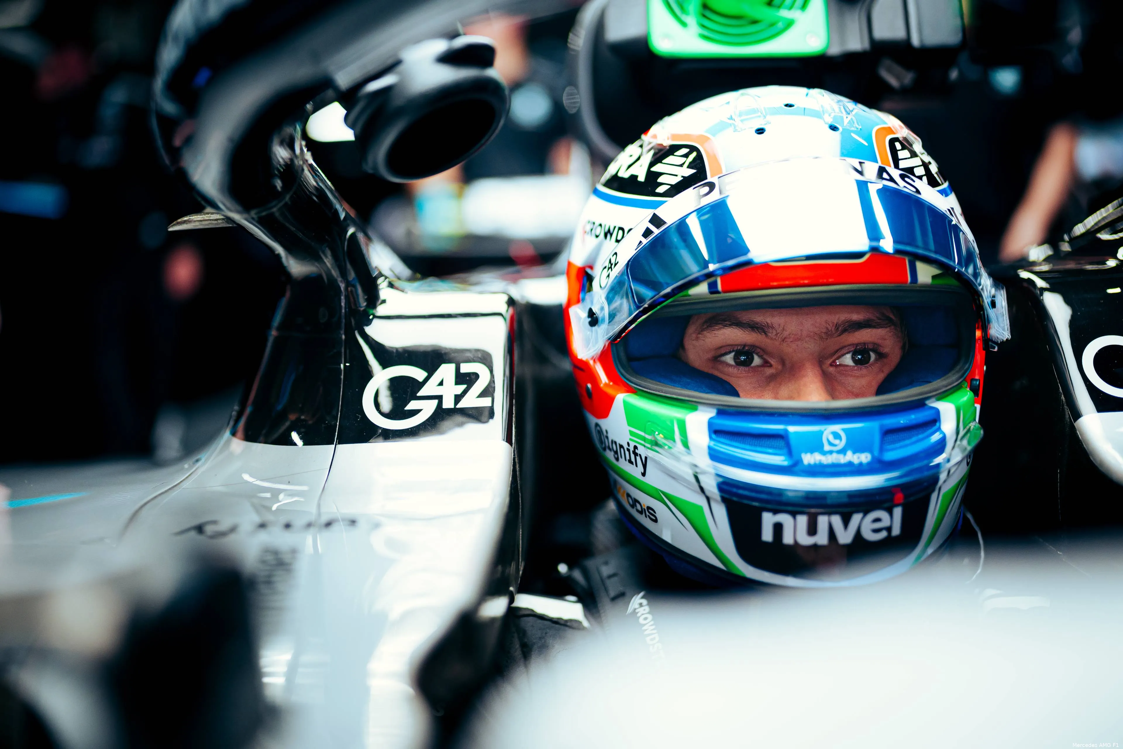 kimi antonelli mercedes barcelona zaterdag 2025