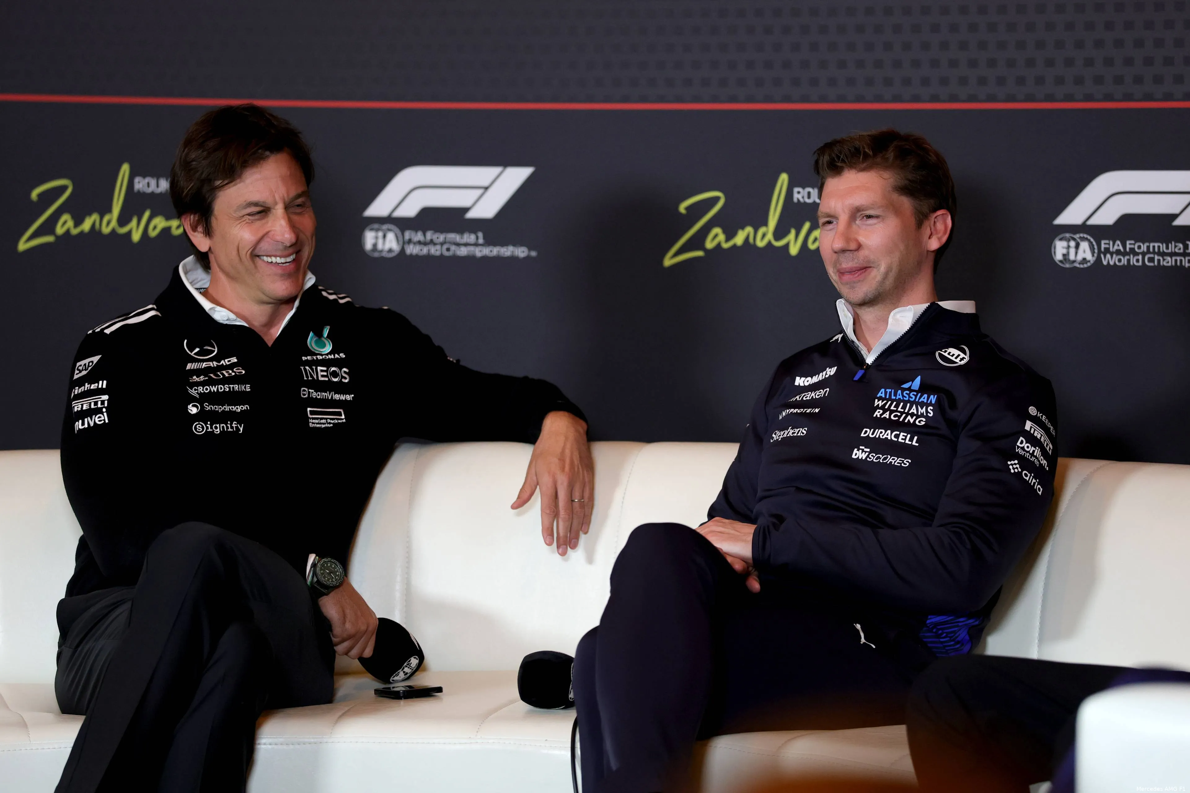 toto-wolff-mercedes-james-vowles-williams-gp-nederland-2025-vrijdag