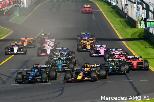 mercedes red bull ferrari start race australie 2023