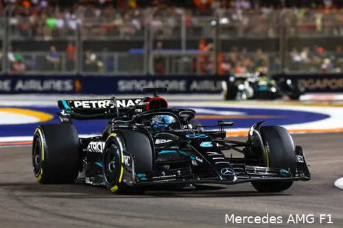 Russell in actie in Singapore vorig seizoen.