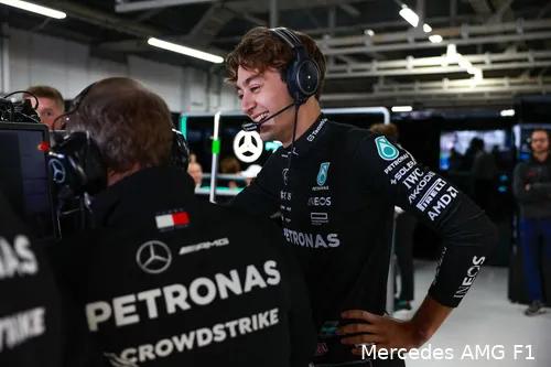 Russell had liever gezien dat Mercedes er beter voor stond, maar het is niet anders. (Foto: Mercedes AMG F1)