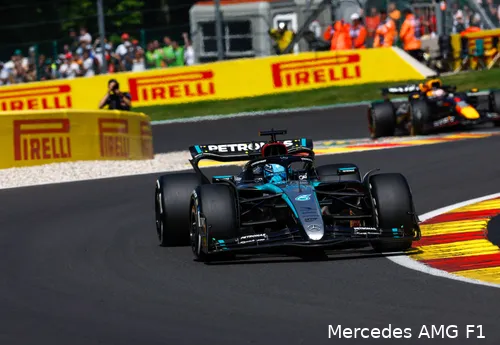 george russell belgie 2024 mercedes racedag