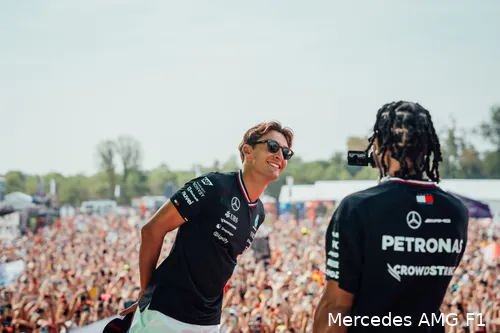 lewis hamilton george russell mercedes gp italie zaterdag 2024
