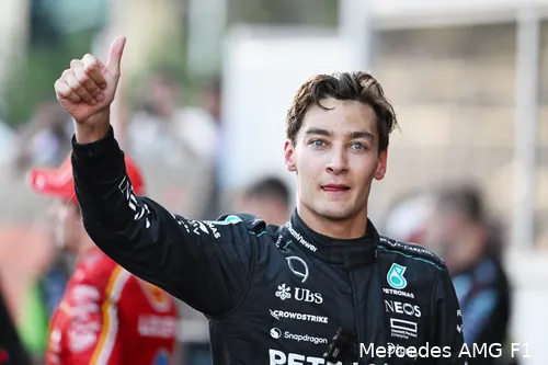 Russell net na zijn derde plek in Azerbeidzjan.