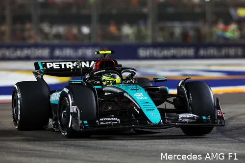 mercedes lewis hamilton singapore gp zondag 2024