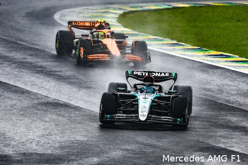 george russell mercedes lando norris 2024 brazilie mclaren
