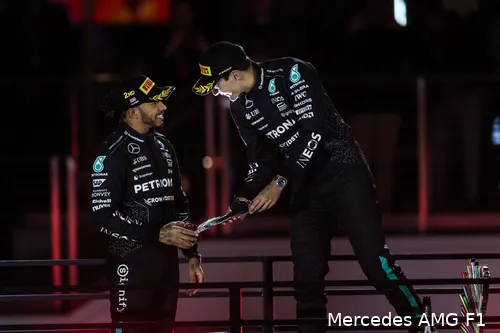 russell mercedes zaterdag las vegas 1 lewis hamilton