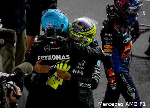 russell mercedes zaterdag las vegas 1 lewis hamilton