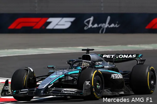 george russell mercedes 2025 china zaterdag