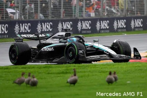 george russell mercedes 2025 melbourne racedag