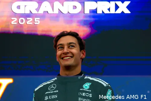 george russell podium australie 2025 mercedes