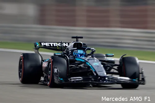 george russell mercedes bahrein 2025 training