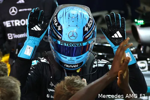 george russell mercedes bahrein 2025 zondag race