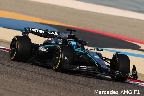 george russell mercedes zaterdag bahrein 2025