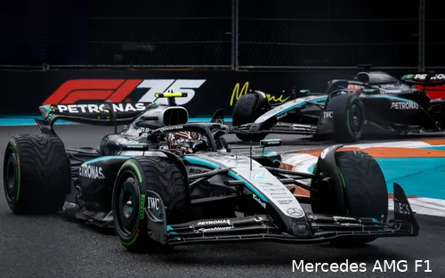 george russell andrea kimi antonelli mercedes miami 2025 sprintrace
