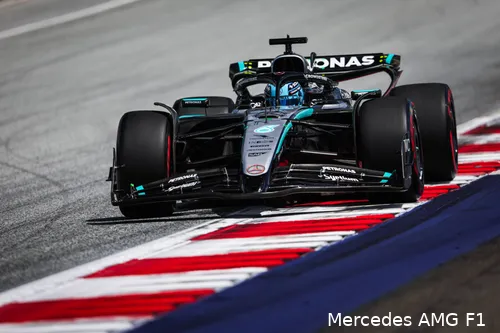 george russell mercedes gp oostenrijk 2025 zondag