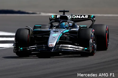 george russell mercedes 2025 silverstone groot brittannie vrijdag training 2