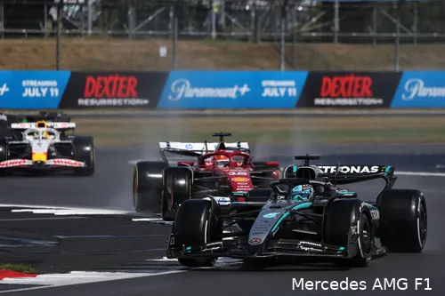 george russell mercedes 2025 zondag race silvestone groot brittannie